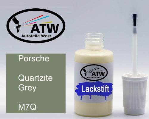 Porsche, Quartzite Grey, M7Q: 20ml Lackstift, von ATW Autoteile West.